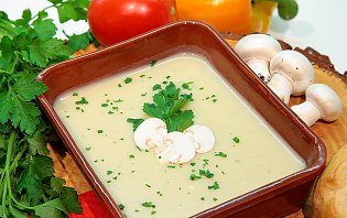 Kartoffel- Champignon- Suppe