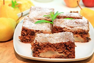 Versunkener Birnen- Schoko- Kuchen